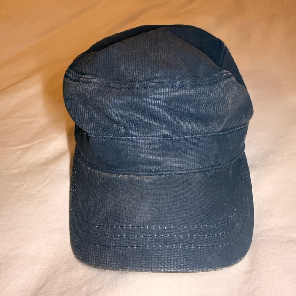 Navy denim “conductor” Navy Blue Cap